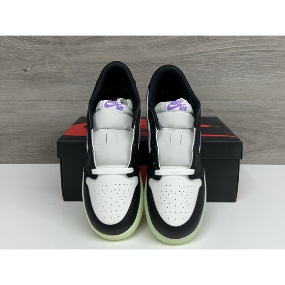 Nike Air Jordan 1 Low OG “Black Raspberry” Glow In The Dark Youth 6Y -HF0410 001 - Picture 4 of 10